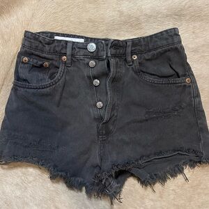 Zara Chocolate, brown, distressed denim shorts 2